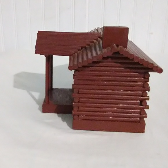 SALE Vintage Hand Made Log Cabin - Picture 5 of 8